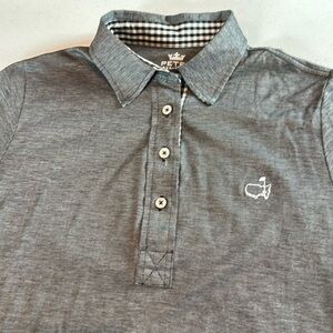 Women’s Peter Millar polo with Masters logo size Small in gray